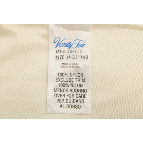 Vintage Vanity Fair Long Slip Nylon Size 34 Midi Formal Creamy White Ivory - Picture 8 of 9